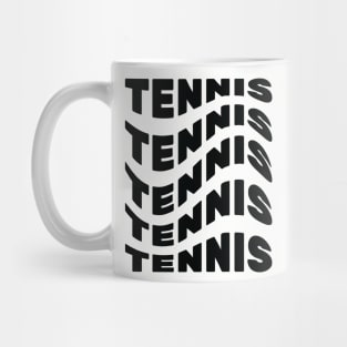 Tennis, Word Repeat, Wave Style Mug